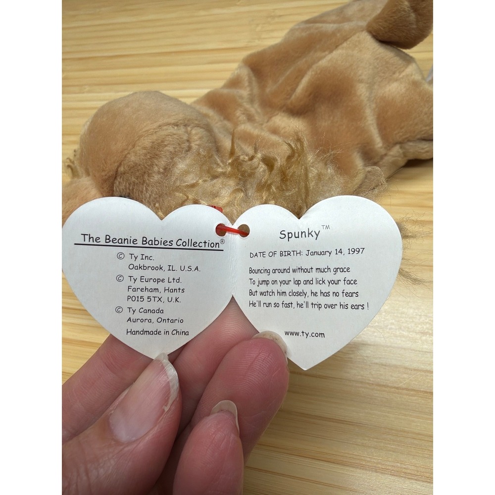 Ty Beanie Baby Spunky Cocker Spaniel‎ Dog Plush 1997 w Tags 9 Inch - Picture 8 of 10